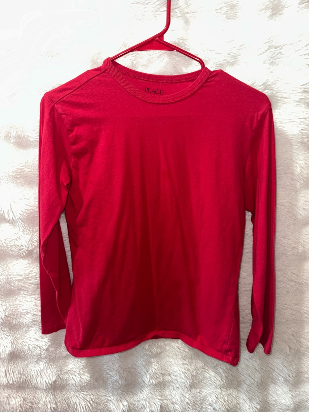 Place Bright Red Long-Sleeve Crew Tee